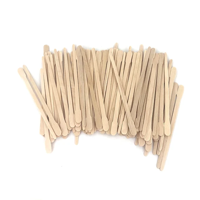 New Hot 100pc/pack Disposable Wooden Waxing Stick Wax Bean Wiping